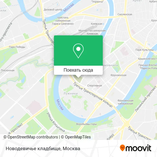 Карта Новодевичье кладбище