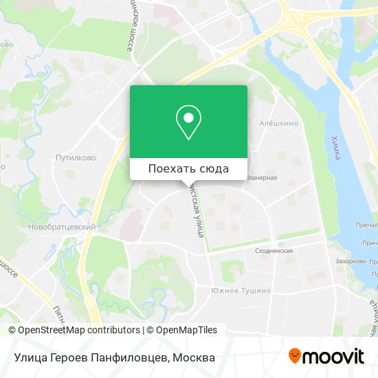 Карта Улица Героев Панфиловцев