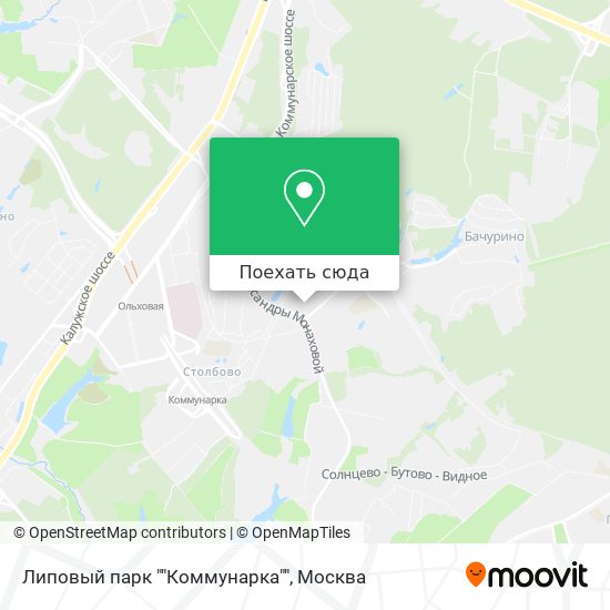 Карта Липовый парк ""Коммунарка""