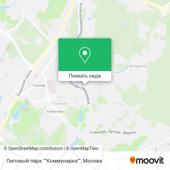 Карта Липовый парк ""Коммунарка""