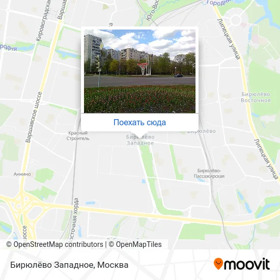 Карта Бирюлёво Западное