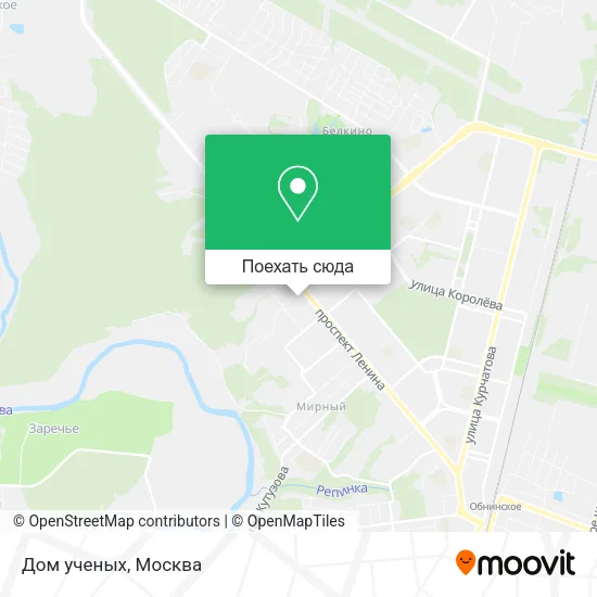 Карта Дом ученых