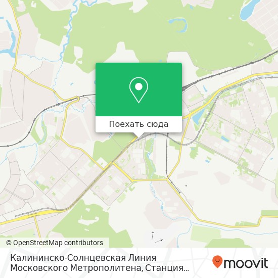 Карта Калининско-Солнцевская Линия Московского Метрополитена, Станция Боровское Шоссе