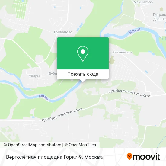 Карта Вертолётная площадка Горки-9
