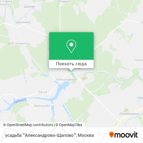 Карта усадьба ""Александрово-Щапово""