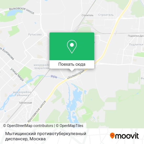 Карта Мытищинский противотуберкулезный диспансер