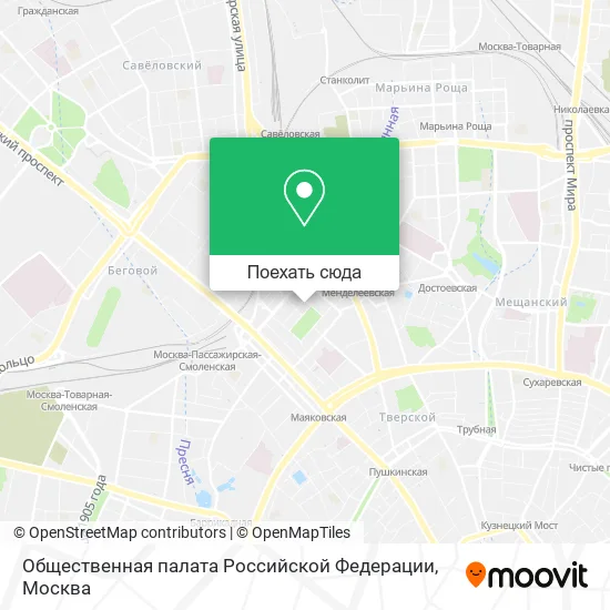 Карта Общественная палата Российской Федерации