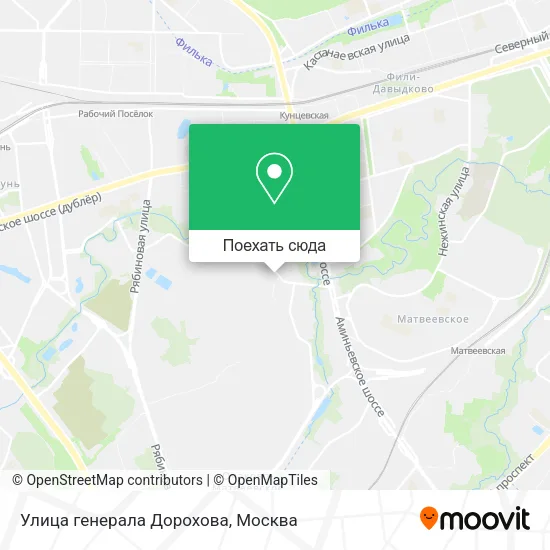 Карта Улица генерала Дорохова