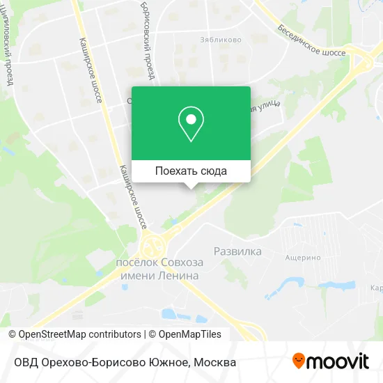 Карта ОВД Орехово-Борисово Южное