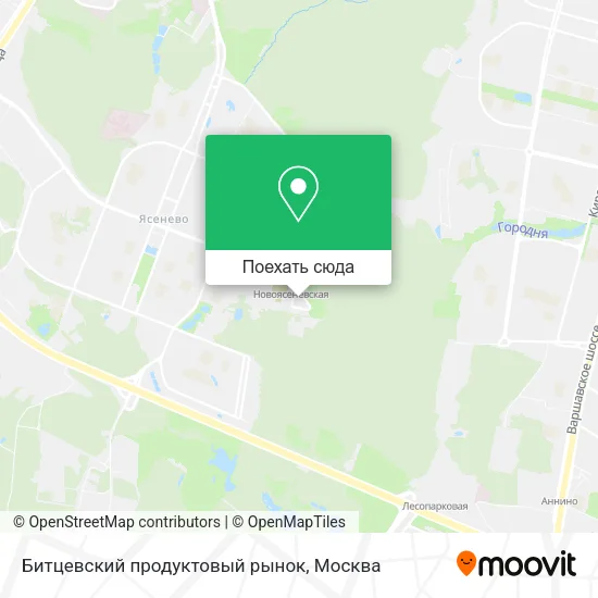 Карта Битцевский продуктовый рынок