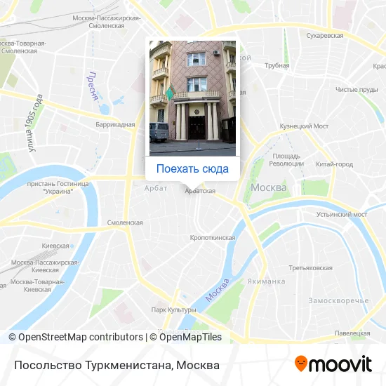 Карта Посольство Туркменистана