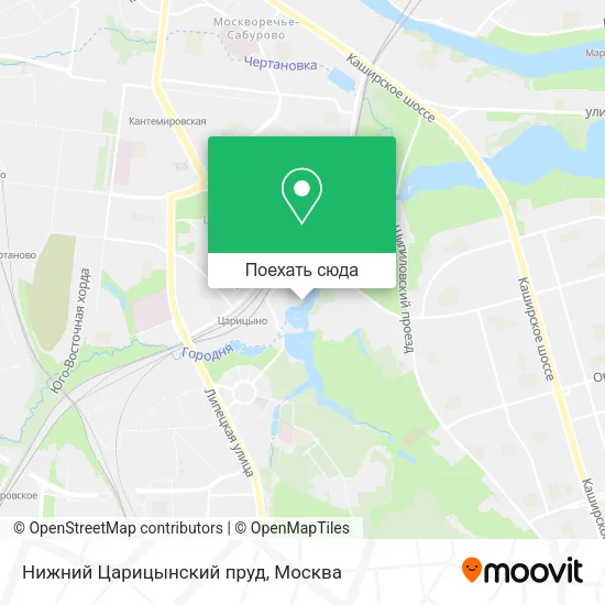 Карта Нижний Царицынский пруд