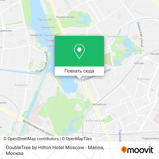 Карта DoubleTree by Hilton Hotel Moscow - Marina