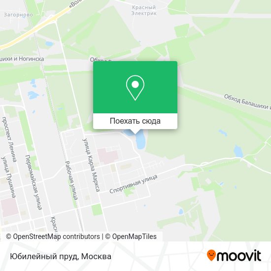 Карта Юбилейный пруд