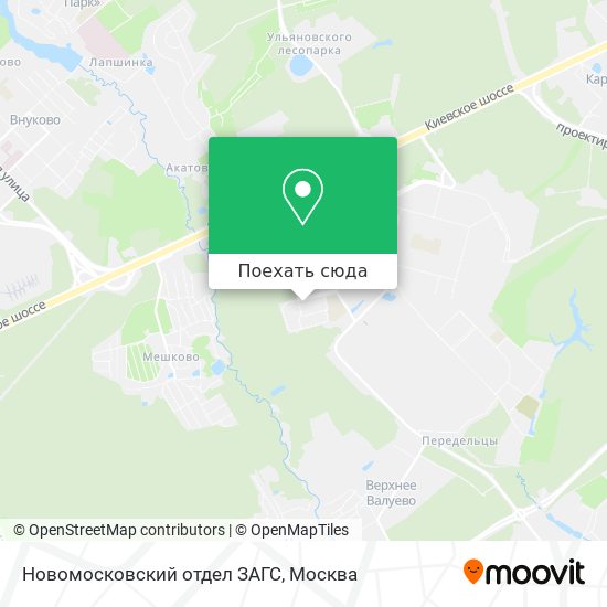 Карта Новомосковский отдел ЗАГС