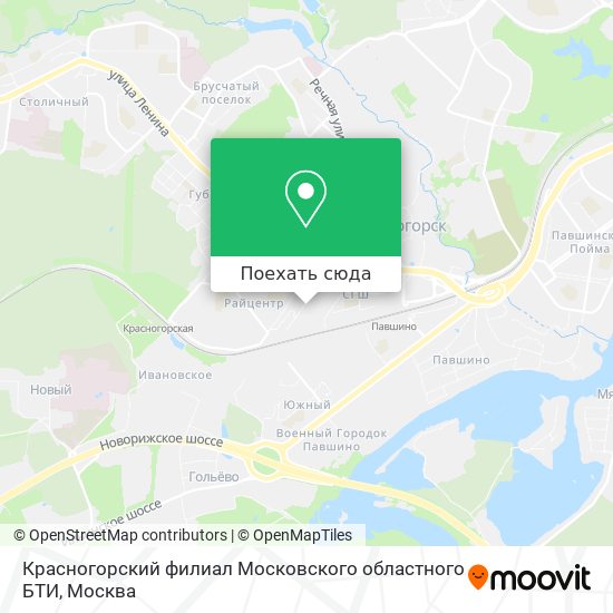 Карта Красногорский филиал Московского областного БТИ