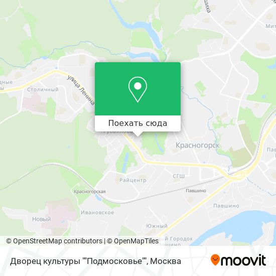 Карта Дворец культуры ""Подмосковье""