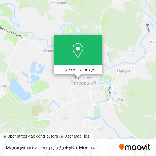 Карта Медицинский центр ДеДоКуКа