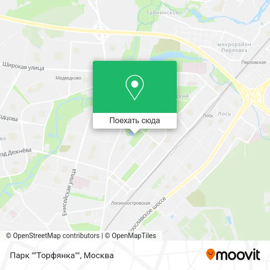 Карта Парк ""Торфянка""