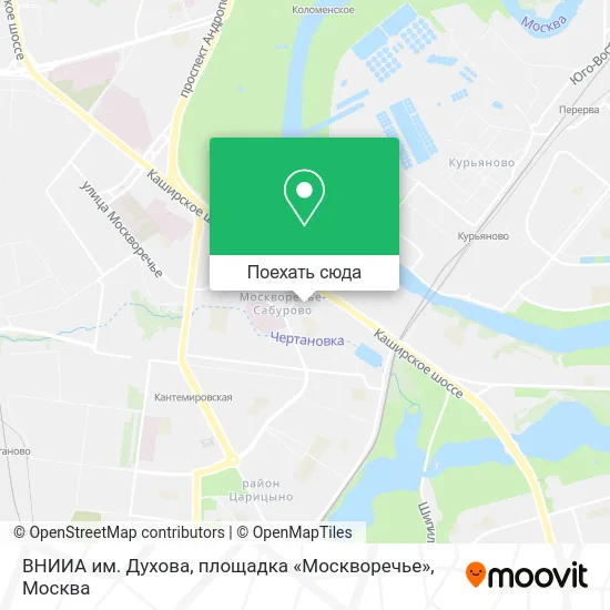 Карта ВНИИА им. Духова, площадка «Москворечье»