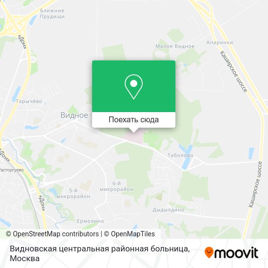 Карта Видновская центральная районная больница