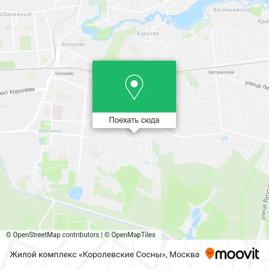 Карта Жилой комплекс «Королевские Сосны»