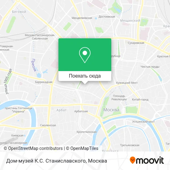 Карта Дом-музей К.С. Станиславского
