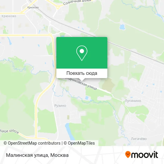 Карта Малинская улица