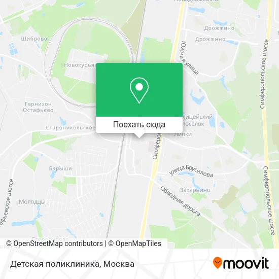 Карта Детская поликлиника