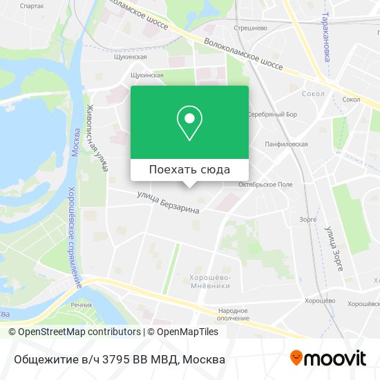 Карта Общежитие в/ч 3795 ВВ МВД