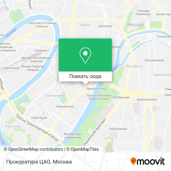 Карта Прокуратура ЦАО