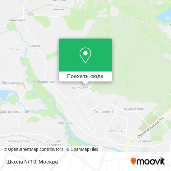 Карта Школа № 10