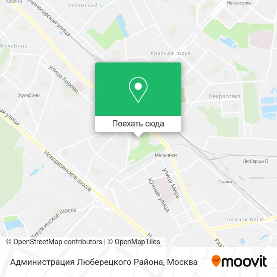 Карта Администрация Люберецкого Района