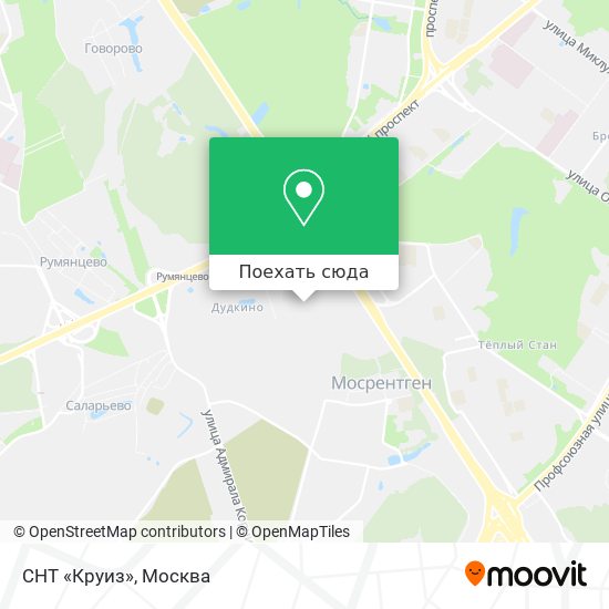 Карта СНТ «Круиз»