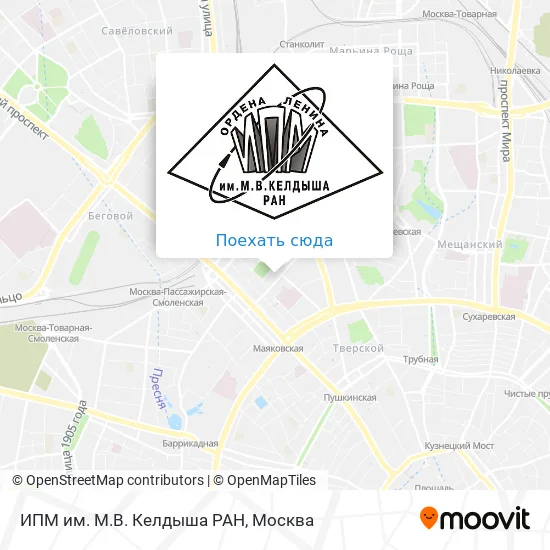 Карта ИПМ им. М.В. Келдыша РАН