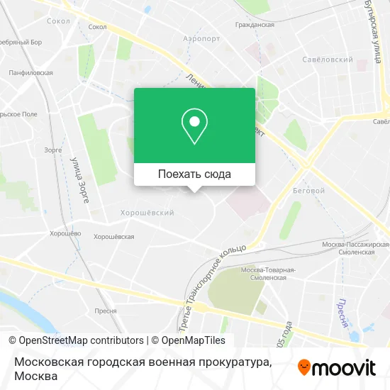 Карта Московская городская военная прокуратура