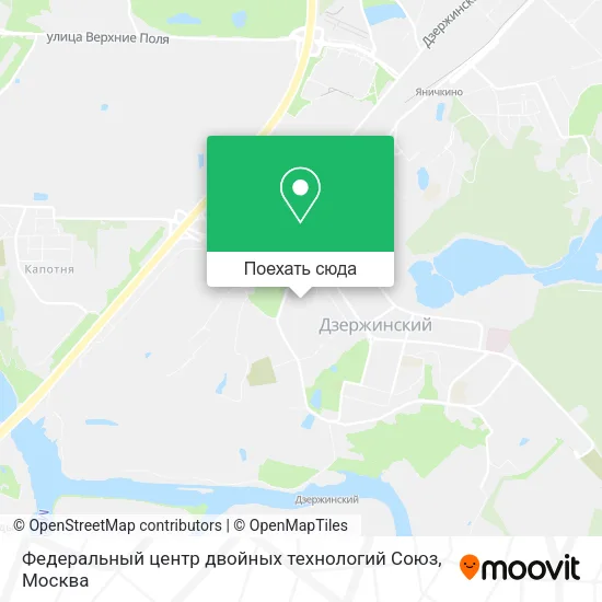 Карта Федеральный центр двойных технологий Союз