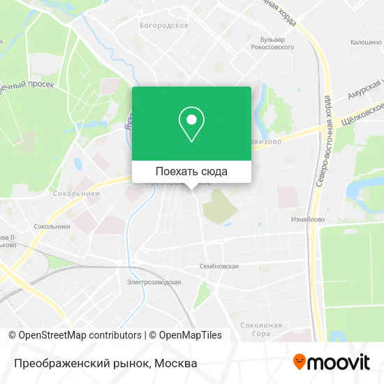 Карта Преображенский рынок
