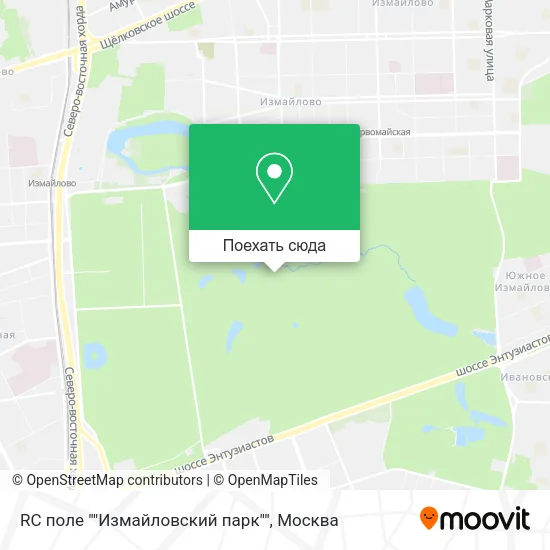 Карта RC поле ""Измайловский парк""