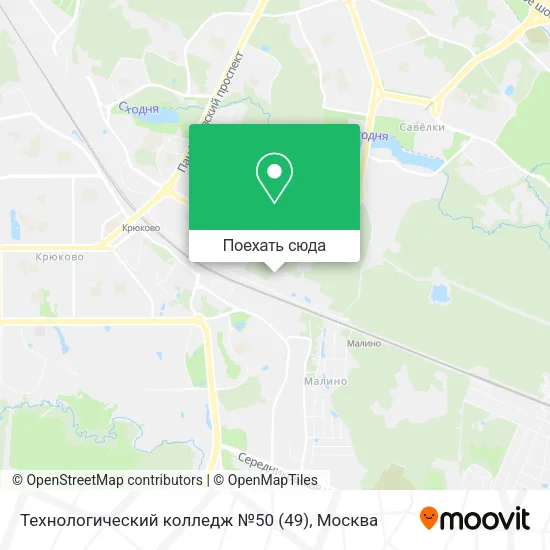 Карта Технологический колледж №50 (49)