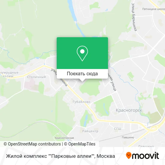 Карта Жилой комплекс ""Парковые аллеи""