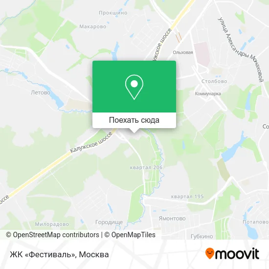 Карта ЖК «Фестиваль»
