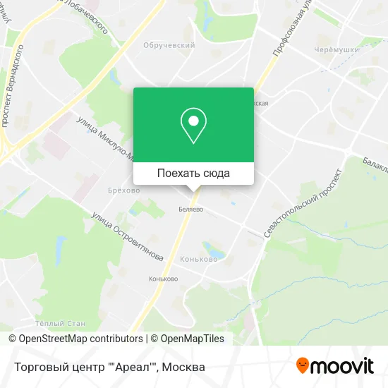 Карта Торговый центр ""Ареал""