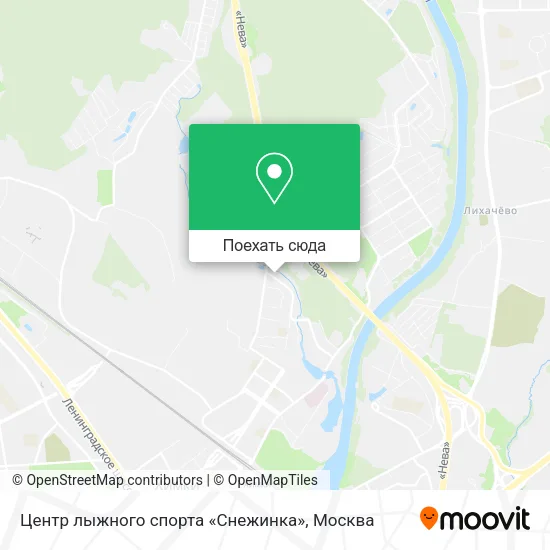 Карта Центр лыжного спорта «Снежинка»