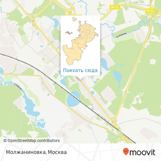 Карта Молжаниновка