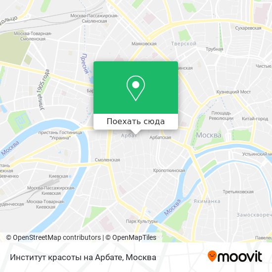 Карта Институт красоты на Арбате