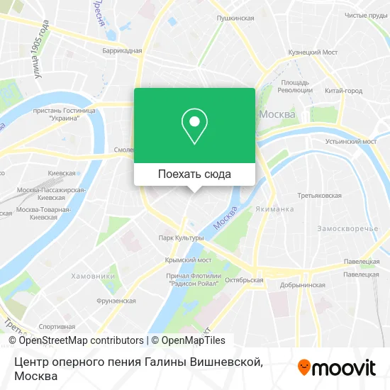 Карта Центр оперного пения Галины Вишневской