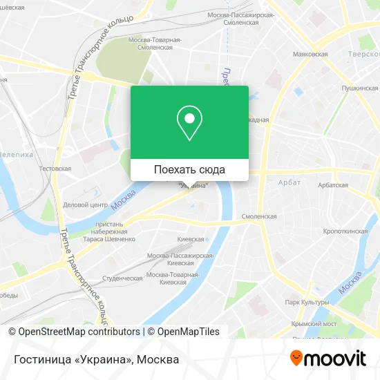 Карта Гостиница «Украина»