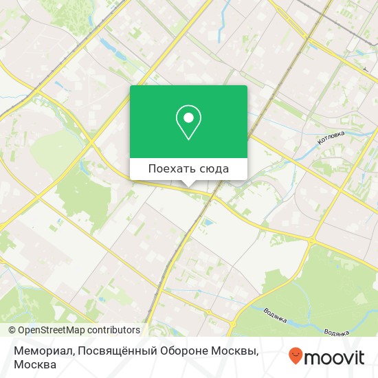 Карта Мемориал, Посвящённый Обороне Москвы