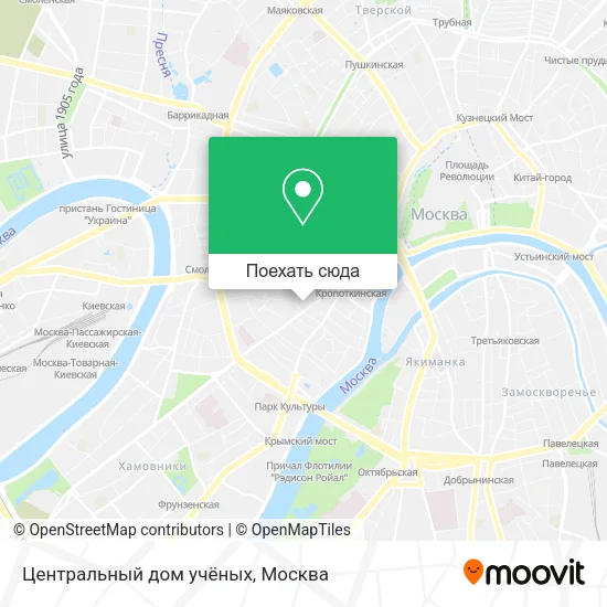 Карта Центральный дом учёных